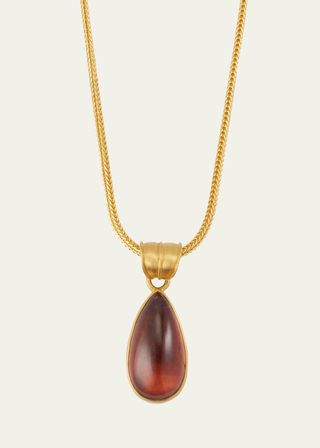 Medium Rouge Tourmaline Tear Pendant