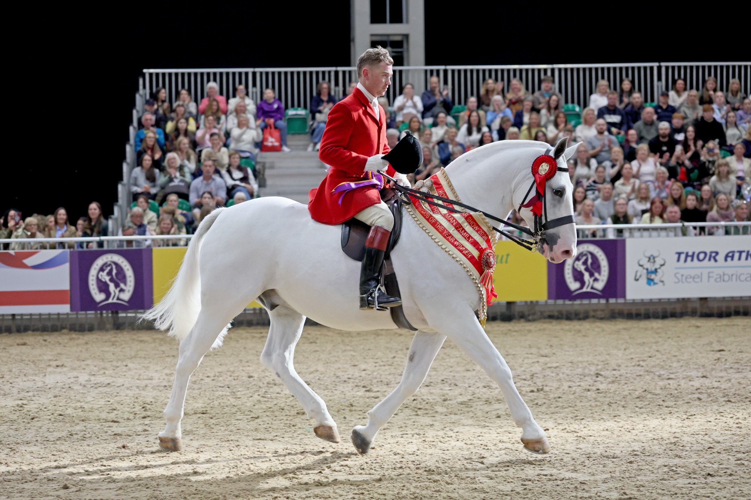 Monarch In The Mist and Will Morton trot out of the ring victorious at the 2026 HOYS