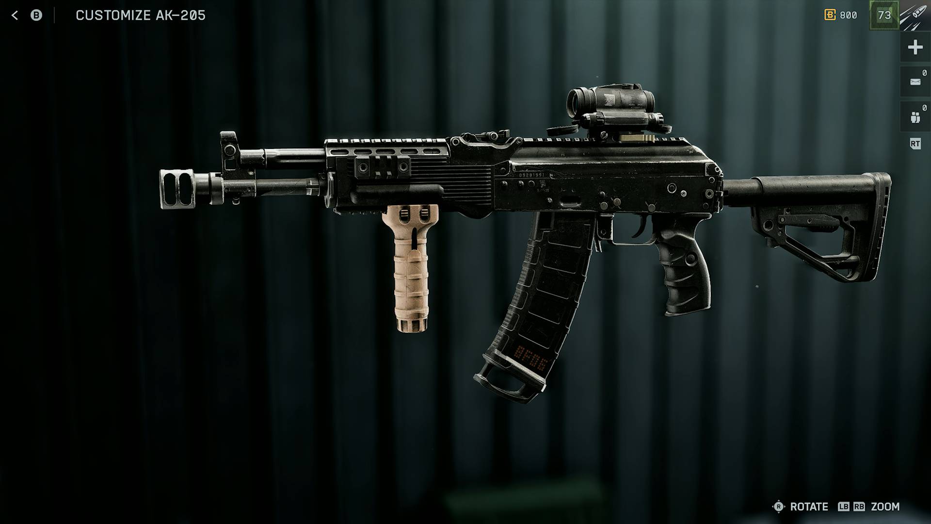 Battlefield 6 AK-205 Carbine gun inspect view