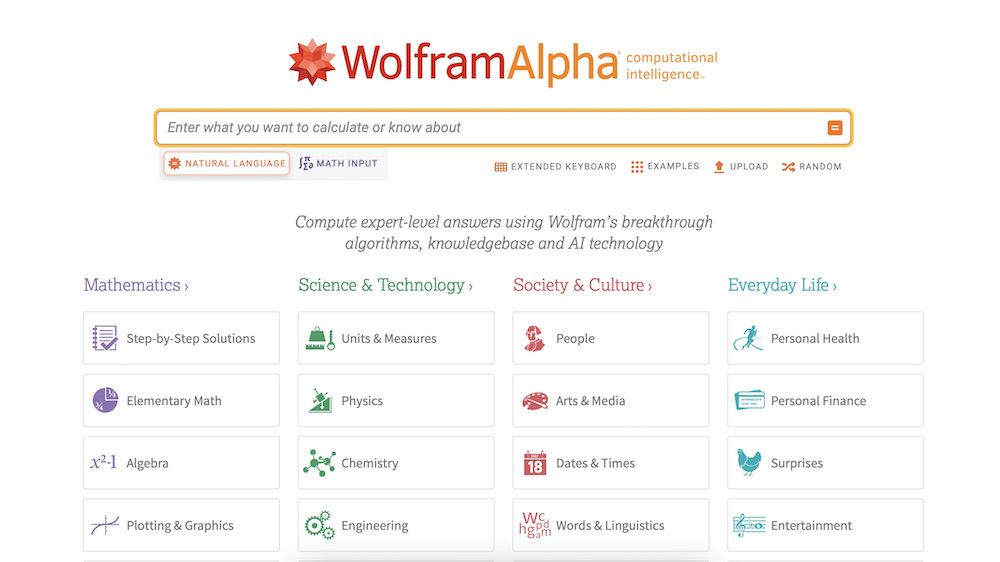 Wolfram alpha search engine review techradar