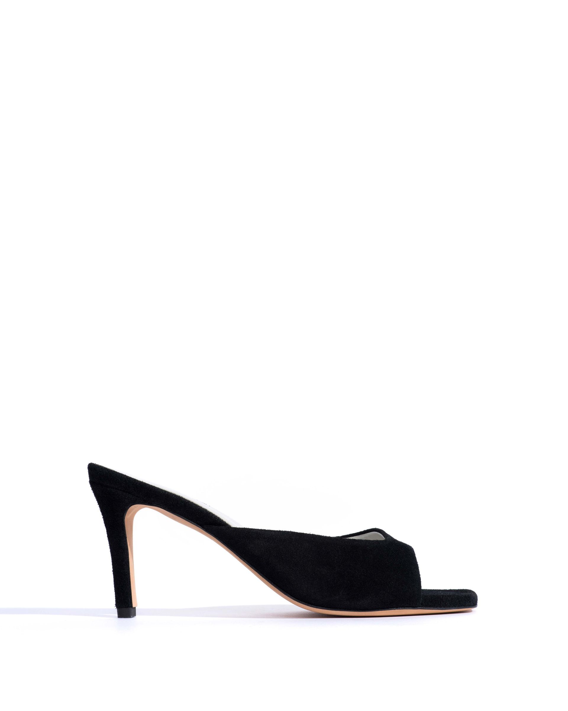Mazy 75 Calf Suede & Lining Black & Silver