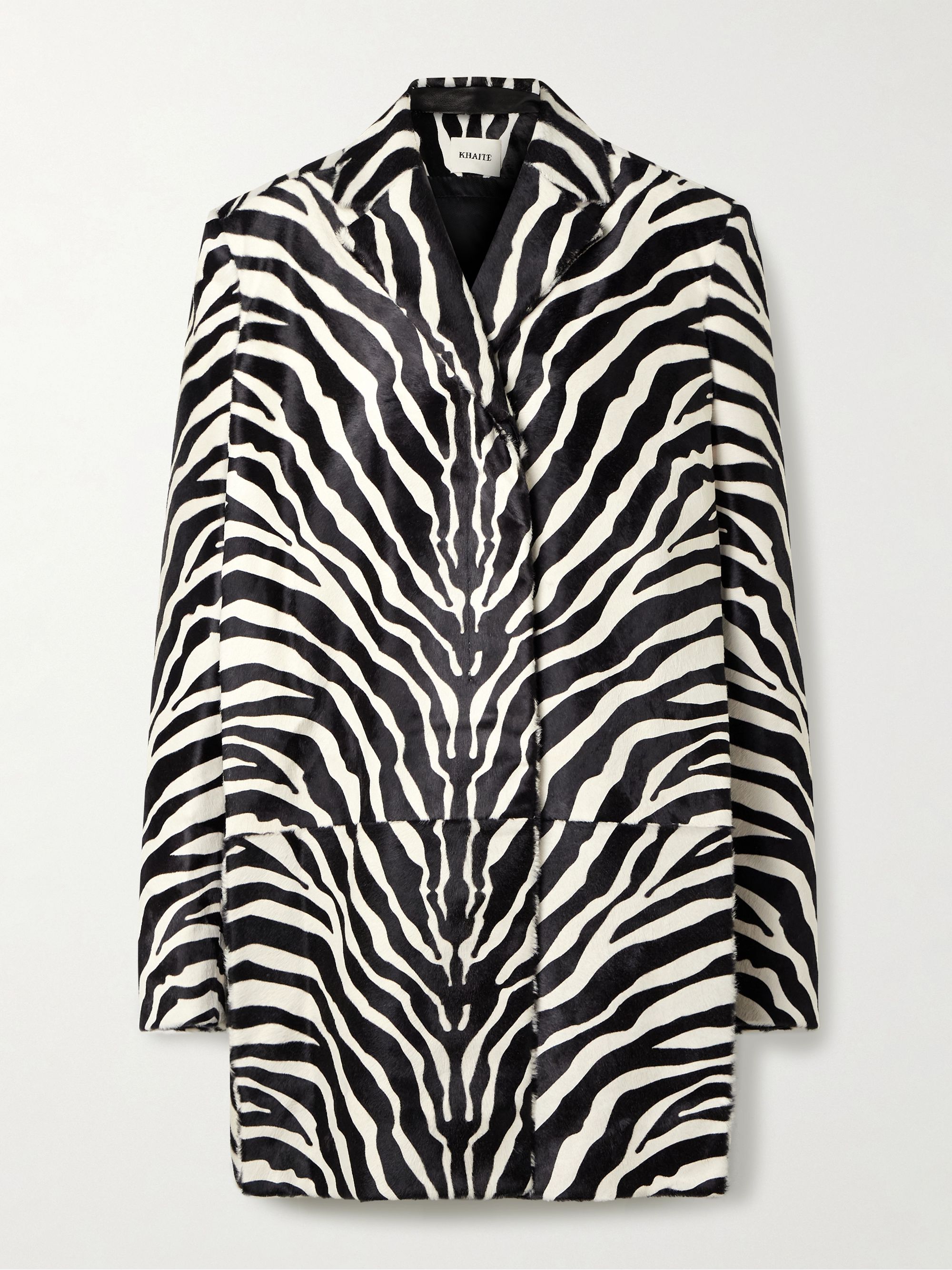 Khaite, Lorel zebra-print calf hair coat