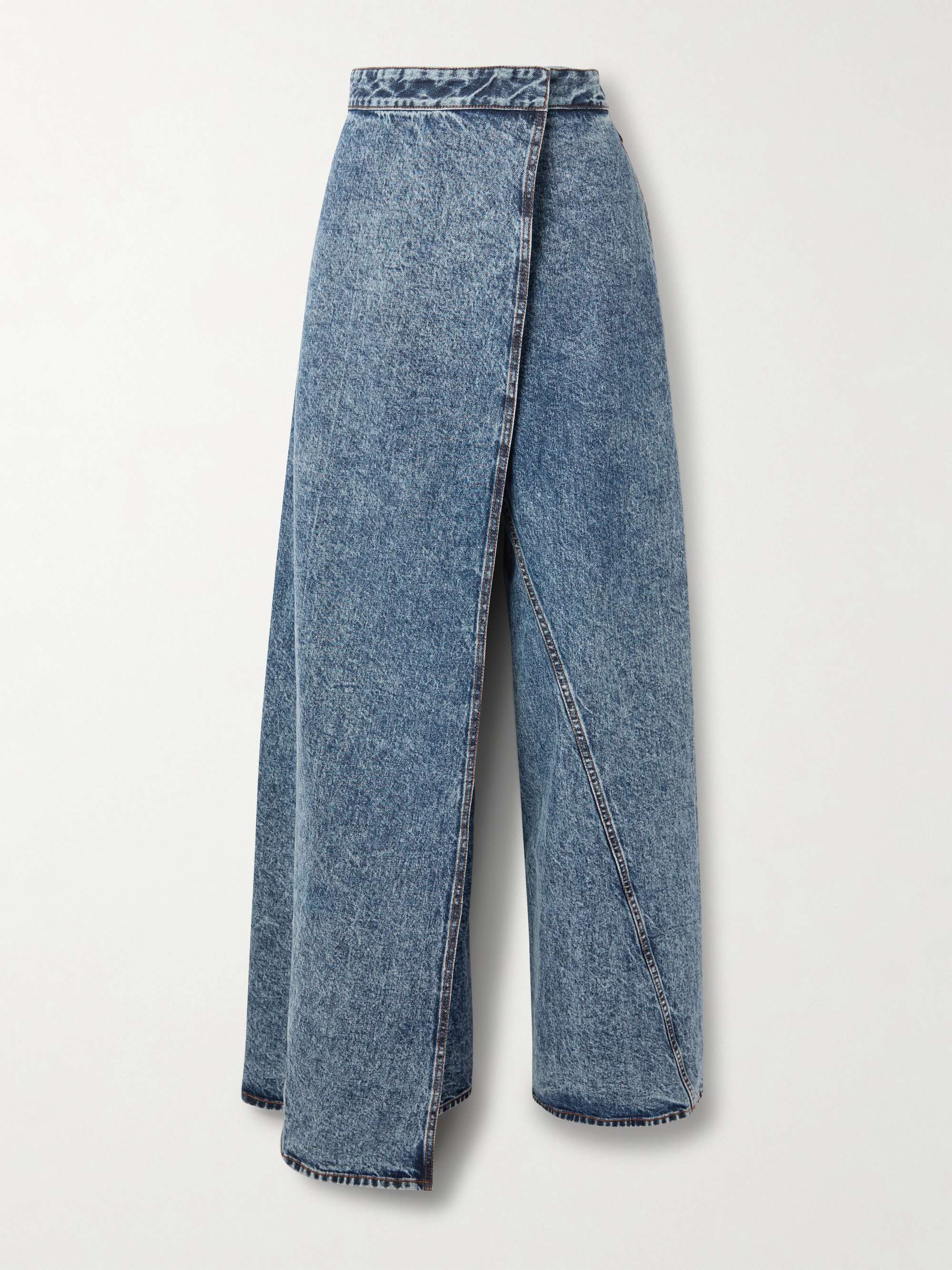 Asymmetric Wide-Leg Jeans