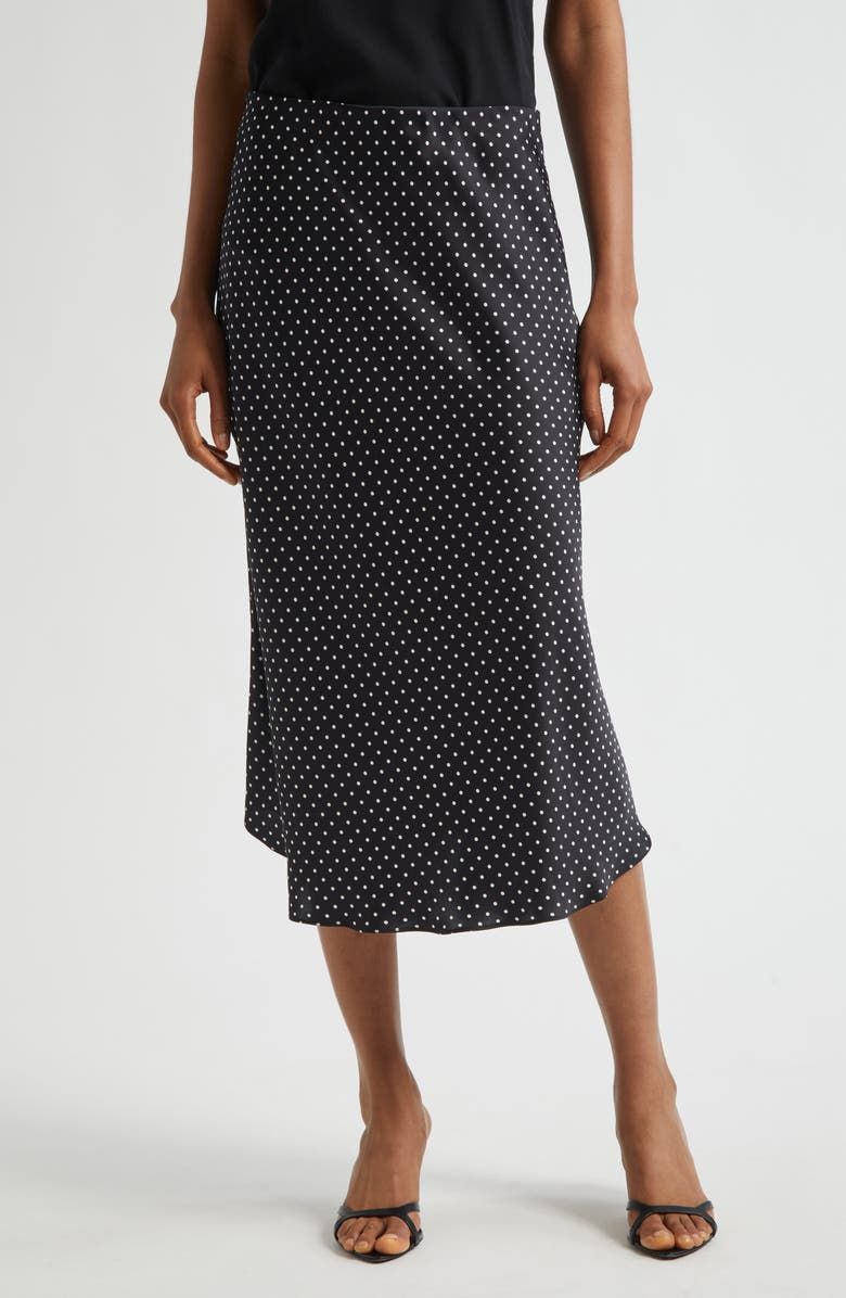 Satin Charmeuse Midi Skirt