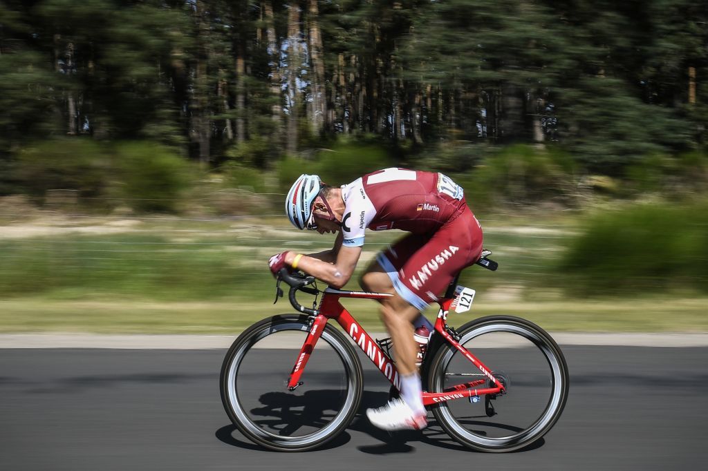 Tony Martin going solo on stage 15 of the Tour de France