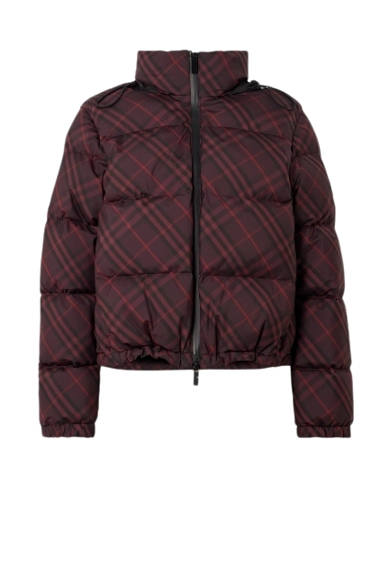 Burberry , Hooded Checked Quilted Shell Jacket
