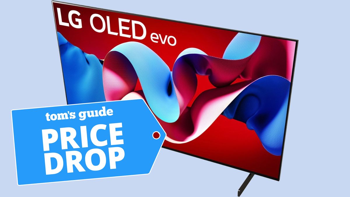 LG C4 OLED TV shown from top angle