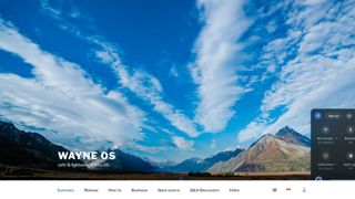 Website screenshot for Wayne OS