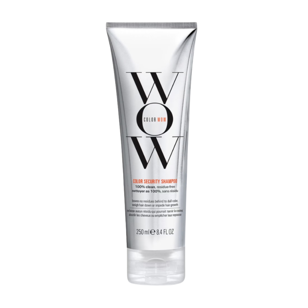 A product shot of the Color Wow Color Security Shampoo, on a white background