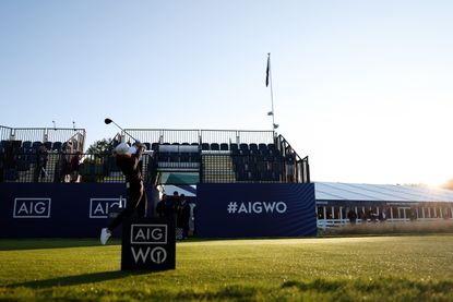 Mel Reid during the first round of the AIG Women's Open