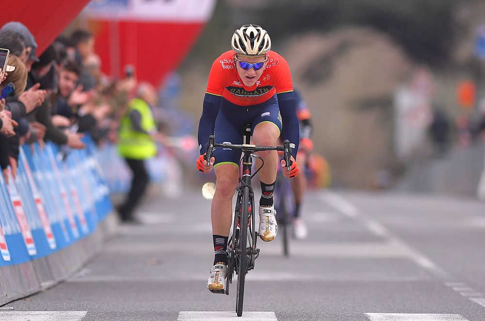 Matej Mohoric (Bahrain-Merida) powers to the line