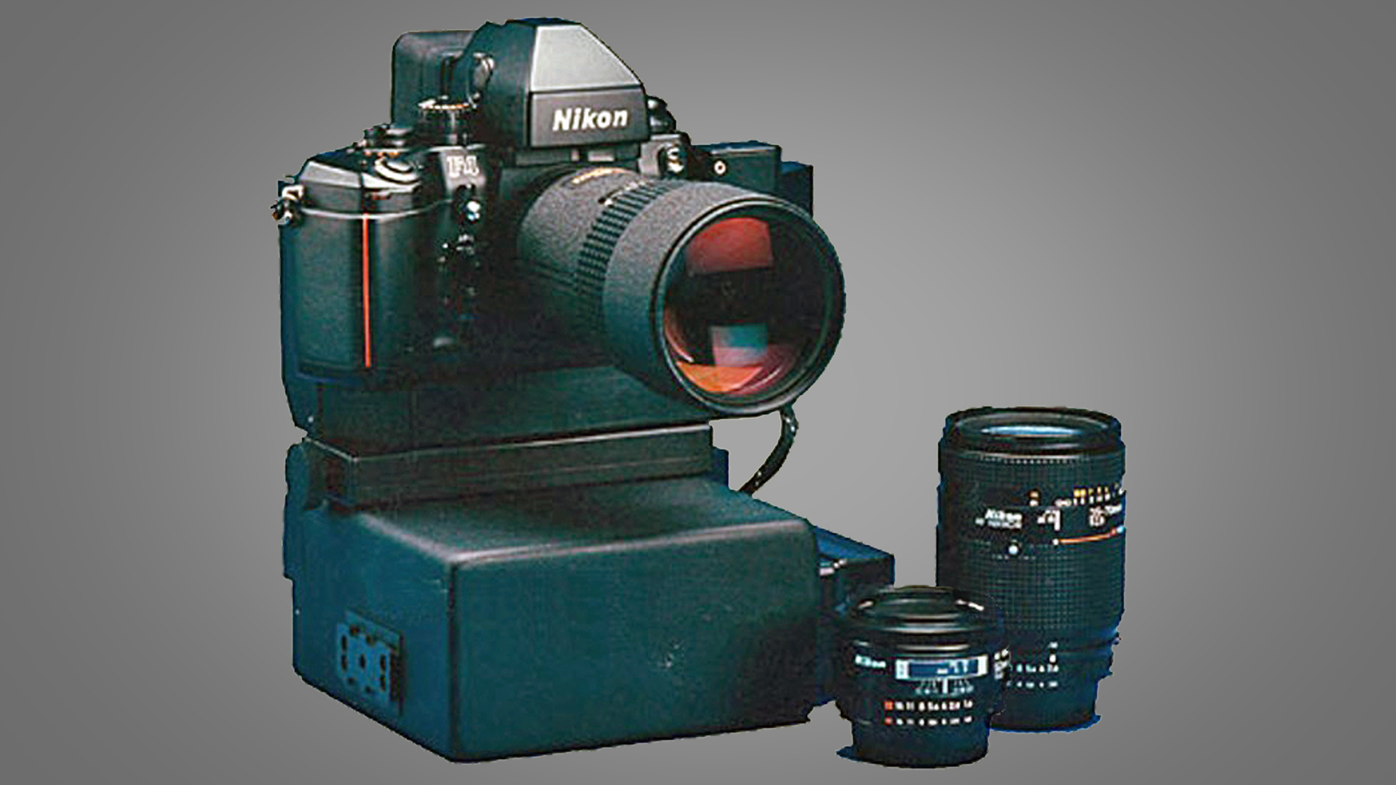 The NASA Nikon F4 camera and two lenses