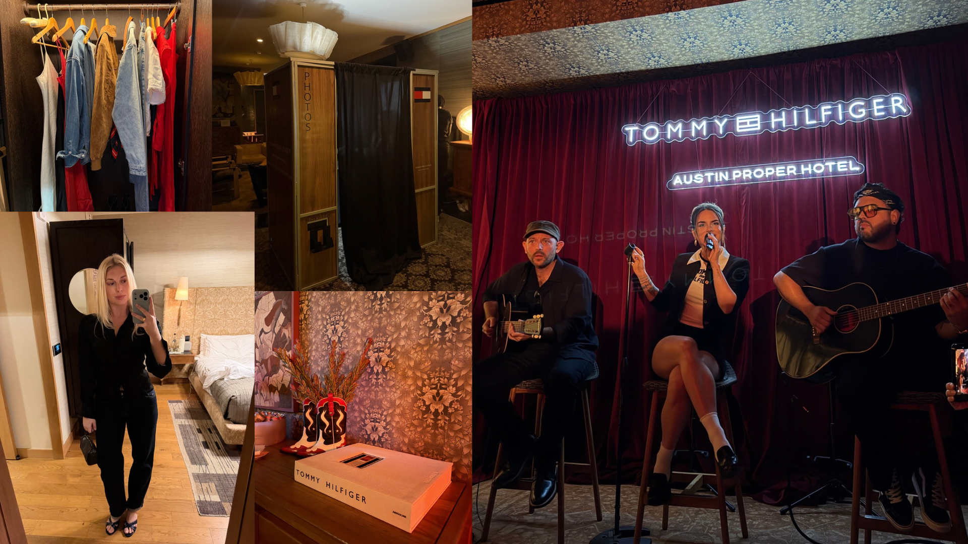 Collage of Tommy Hilfiger Event at Austin Proper Hotel