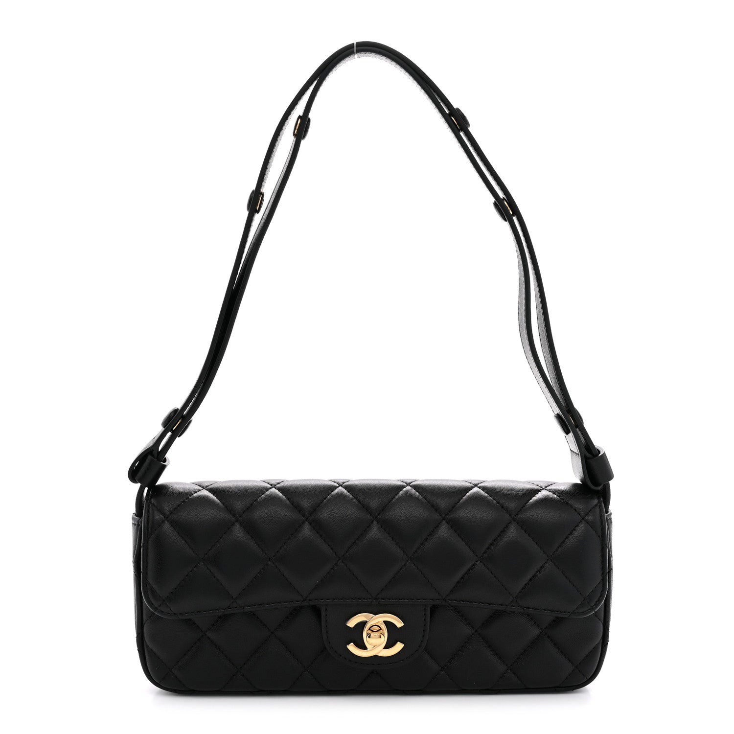 Chanel Lambskin Quilted Flap Bag Black
