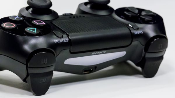 The back of the DualShock 4 controller