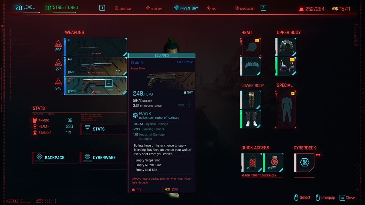 Cyberpunk 2077 Iconic items