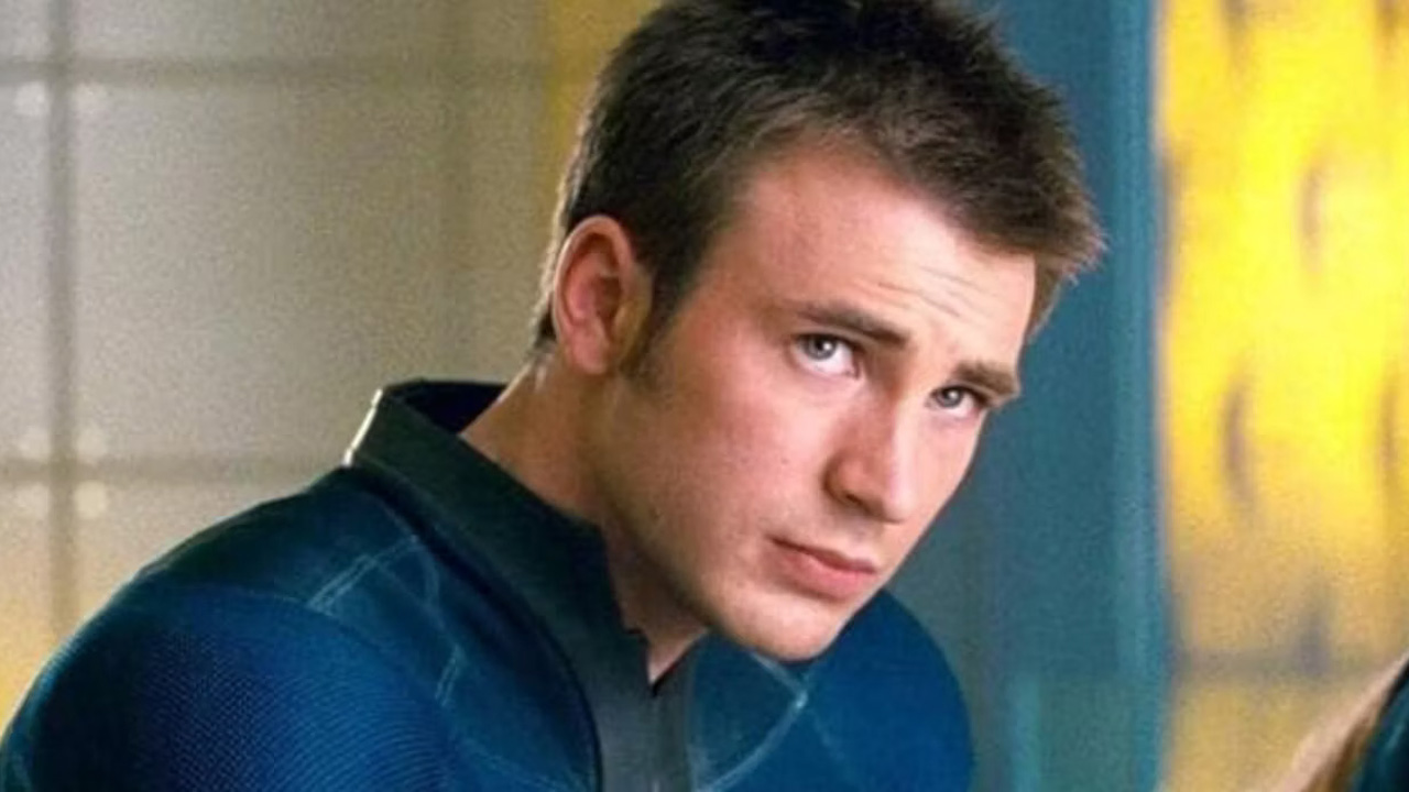 An image of Chris Evans as The Human Torch/Johnny Storm in 2005's Fantastic Four film