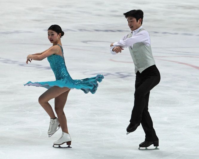 ice skating pair