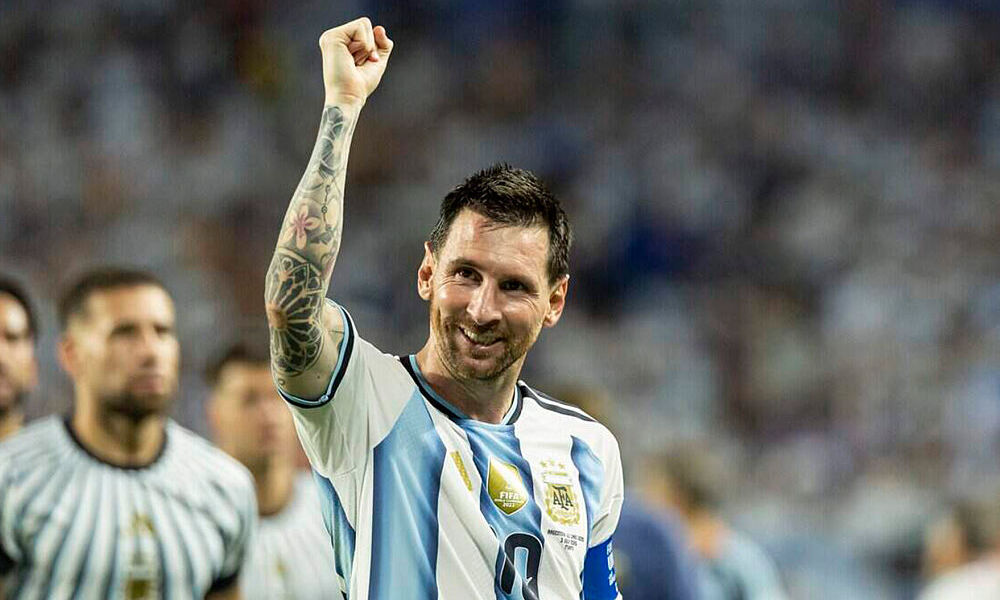 Lionel Messi and Argentina could await England in the semi-final
