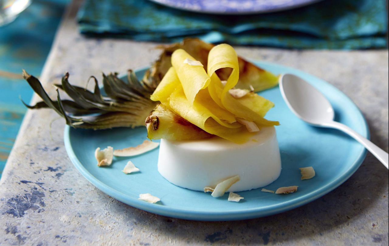 pina colada panna cotta