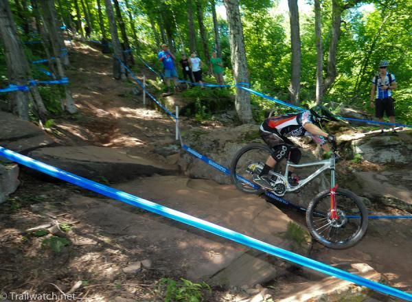 The middle of the course had several slick rock sections