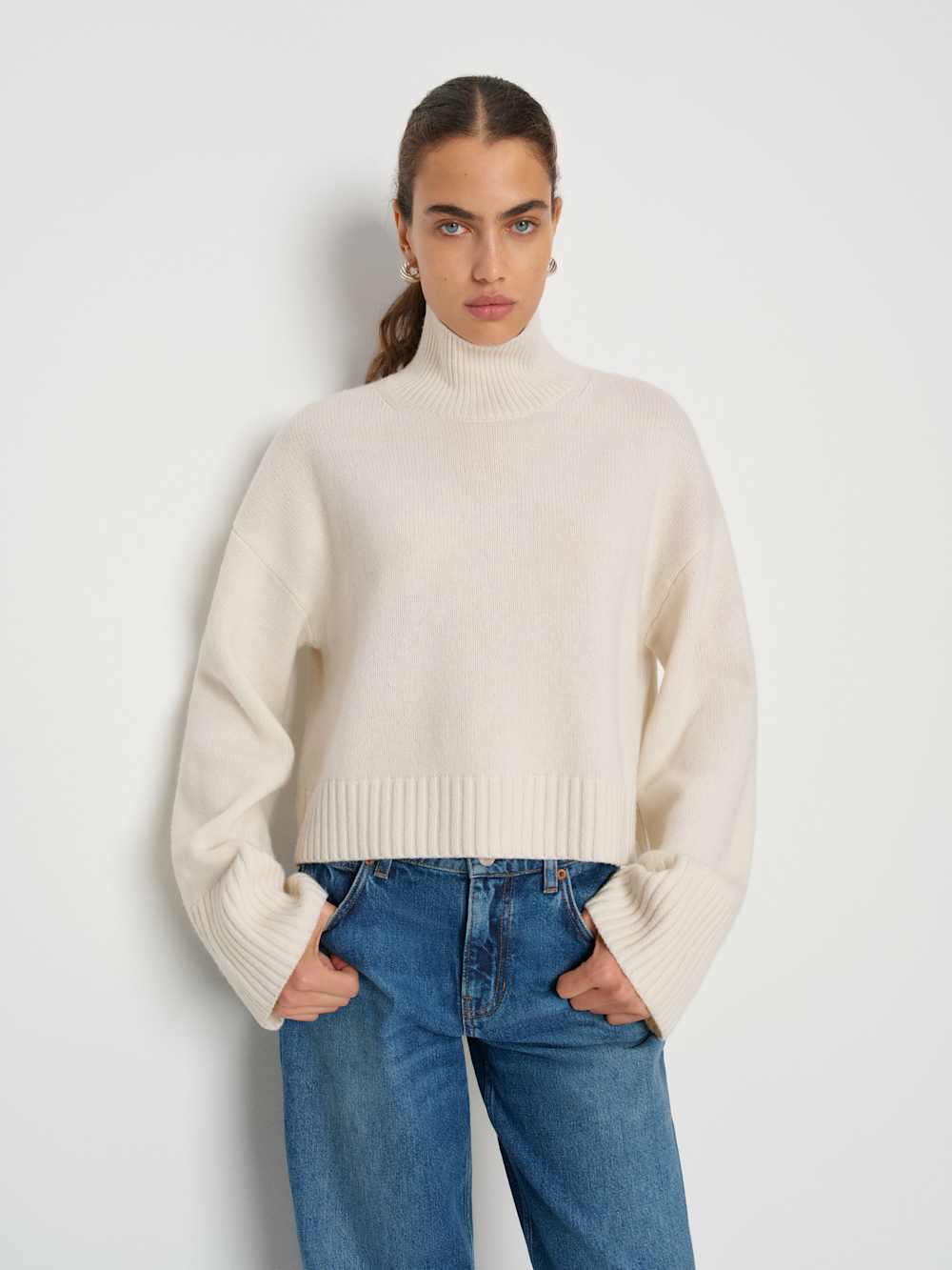 March Regenerative Wool Cropped Turtleneck