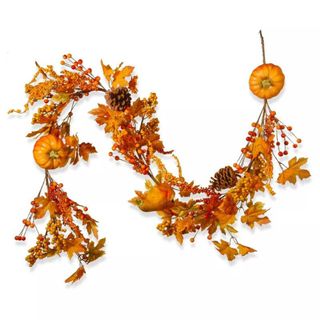 National Tree Company Pumpkin Garland against a white background.