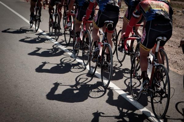The team forms up for some paceline work.
