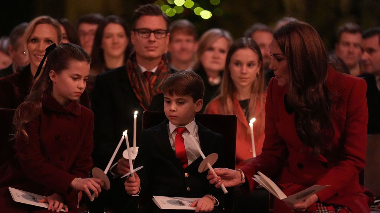 The Princess of Wales, Princess Charlotte and Prince Louis attend the &#039;Together at Christmas&#039; service at Westminster Abbey