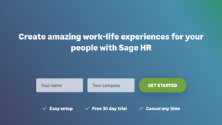 Website screenshot for Sage HR