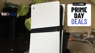 PS5 Pro console with Prime Day deals badge