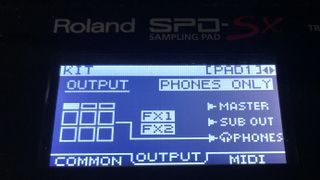 Roland SPD-SX menu
