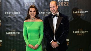 Prince William and Catherine arrive for the Earthshot Prize awards at the MGM Music Hall in Boston, Massachusetts