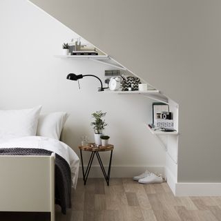 The best cheap grey paint used in a loft bedroom