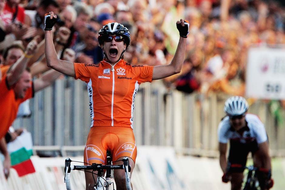 Marianne Vos wins her first elite world title in 2006, it would be a while before she took her next