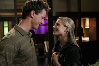 logan and veronica smiling at each other in veronica mars