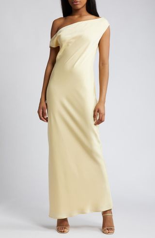 The Tanya One-Shoulder Draped Maxi Dress