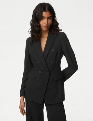 Tailored Relaxed Double Breasted Blazer