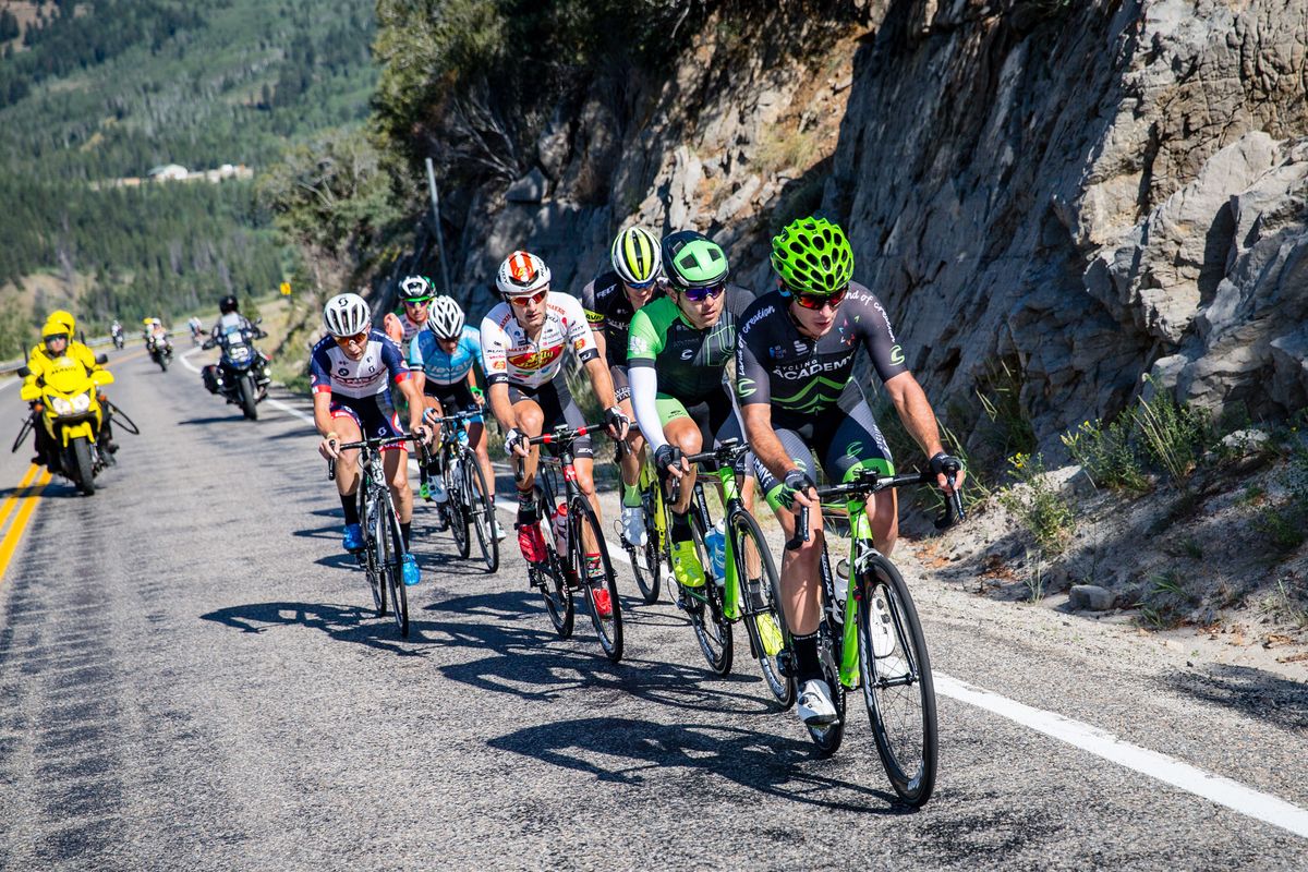 Tyler Williams (Israel Cycling Academy) does a turn of pace in the breakaway