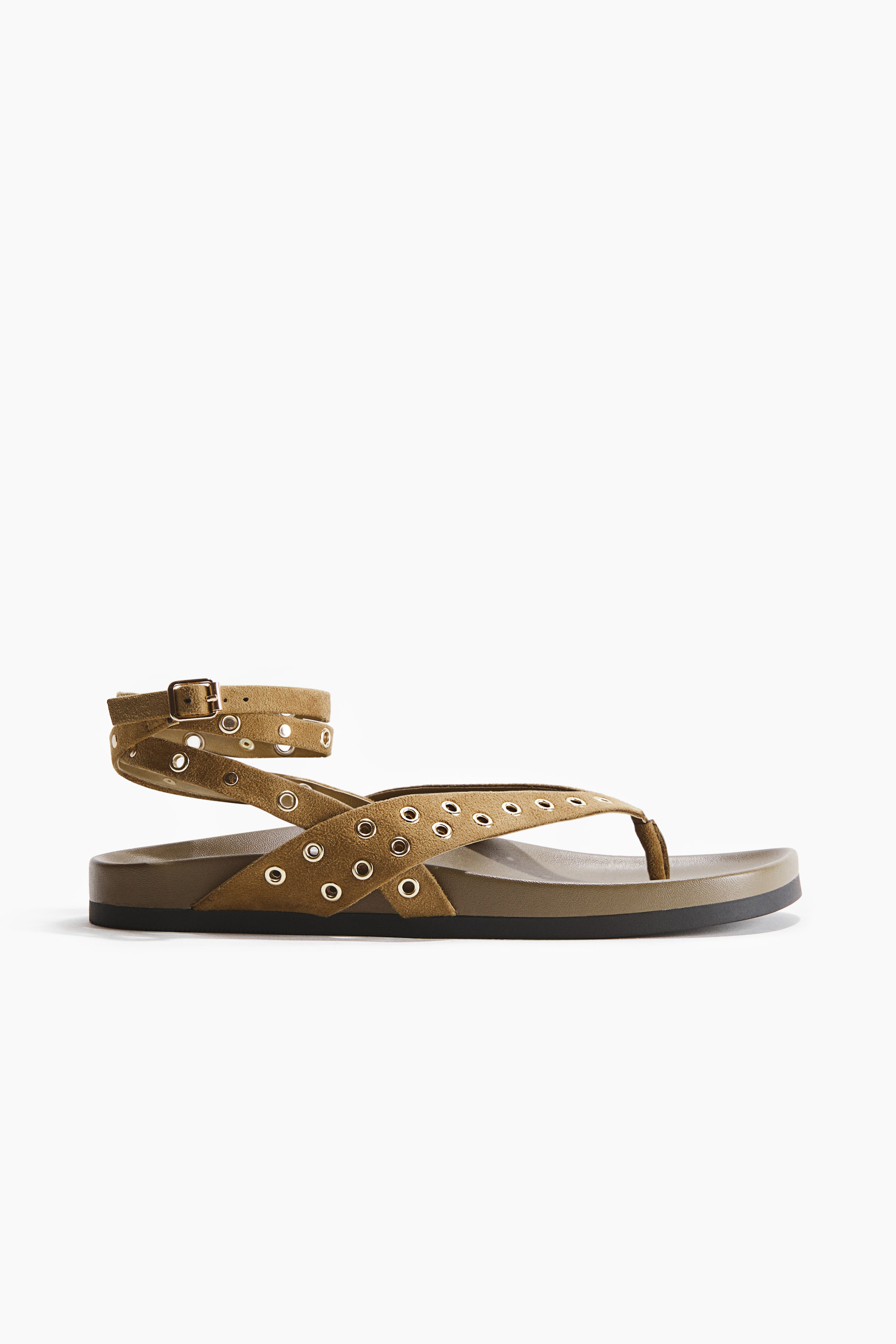 Eyelet-Detail Sandals