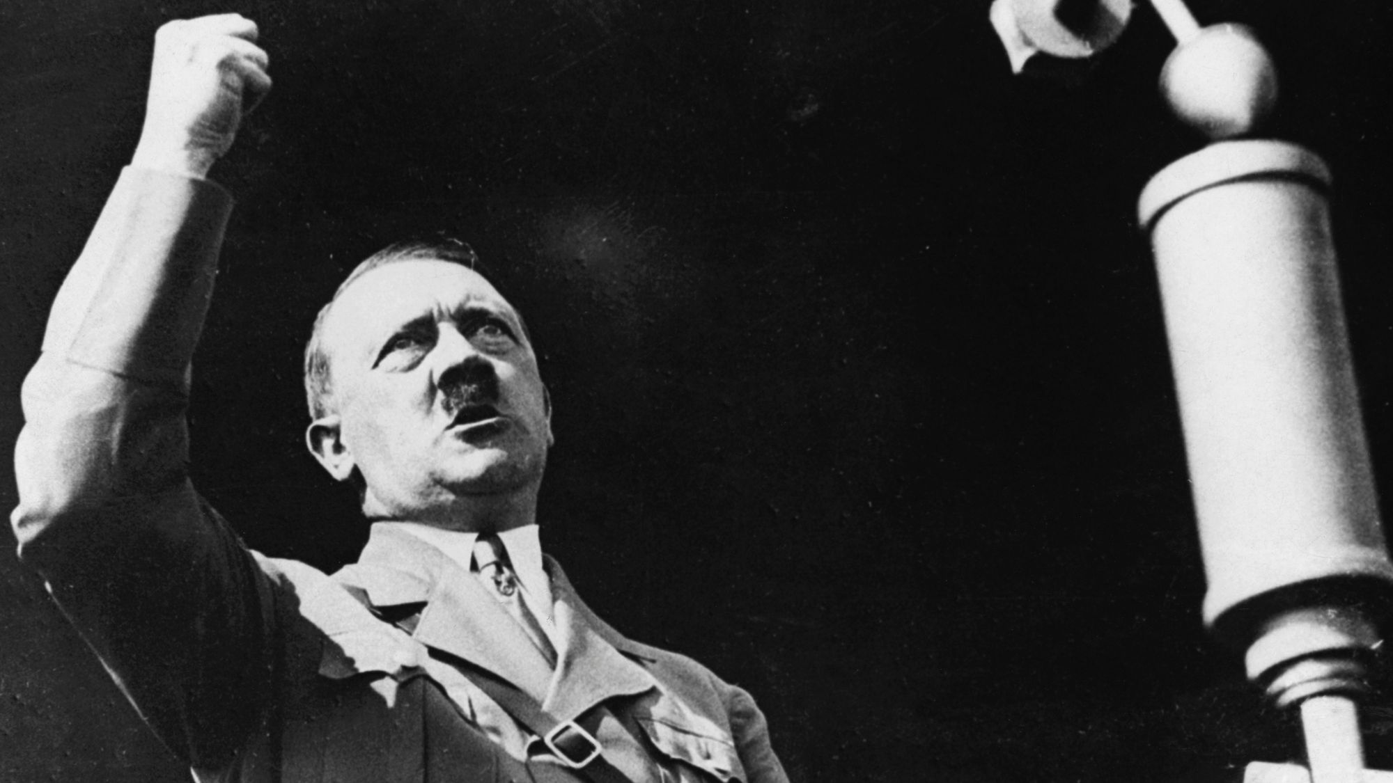 Adolf Hitler gives an impassioned speech while opening the Berlin International Auto Show