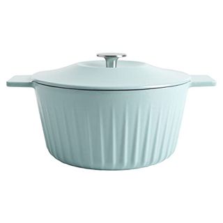 Amazon.com: Martha Stewart Eastholm 5 Qt Enamel Cast Iron Dutch Oven, Martha Blue: Home & Kitchen