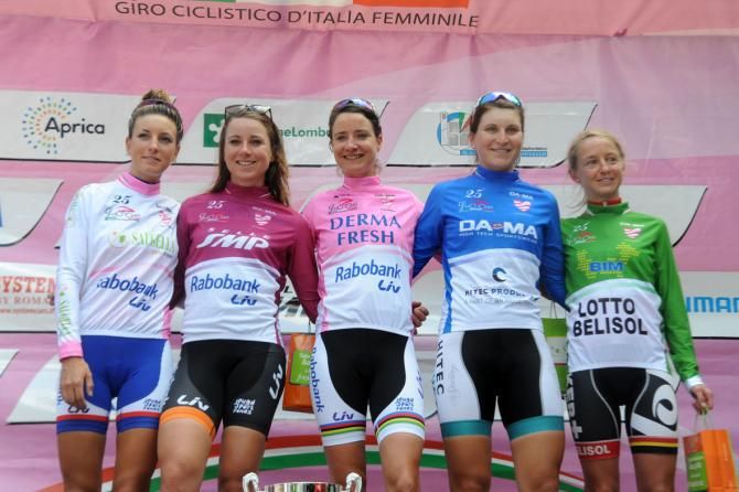 The day's leaders at the Giro Rosa