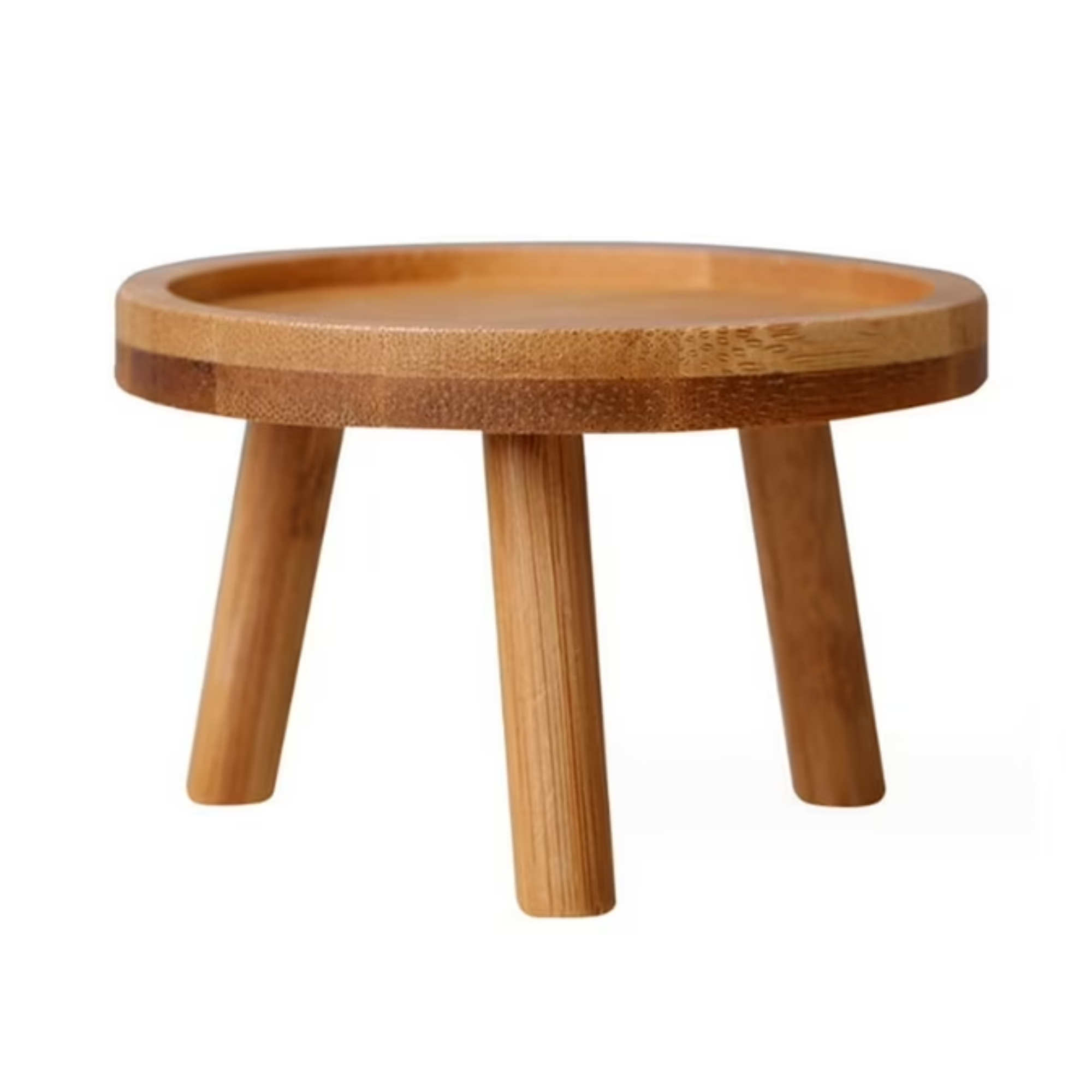 wooden stool with three legs