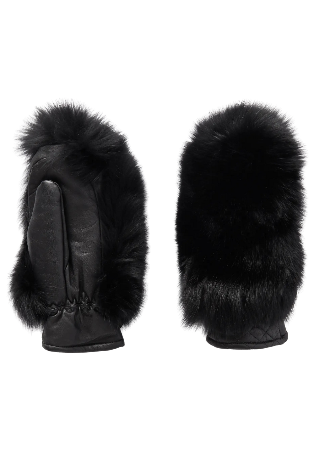 Toteme Two-tone wool-blend mittens