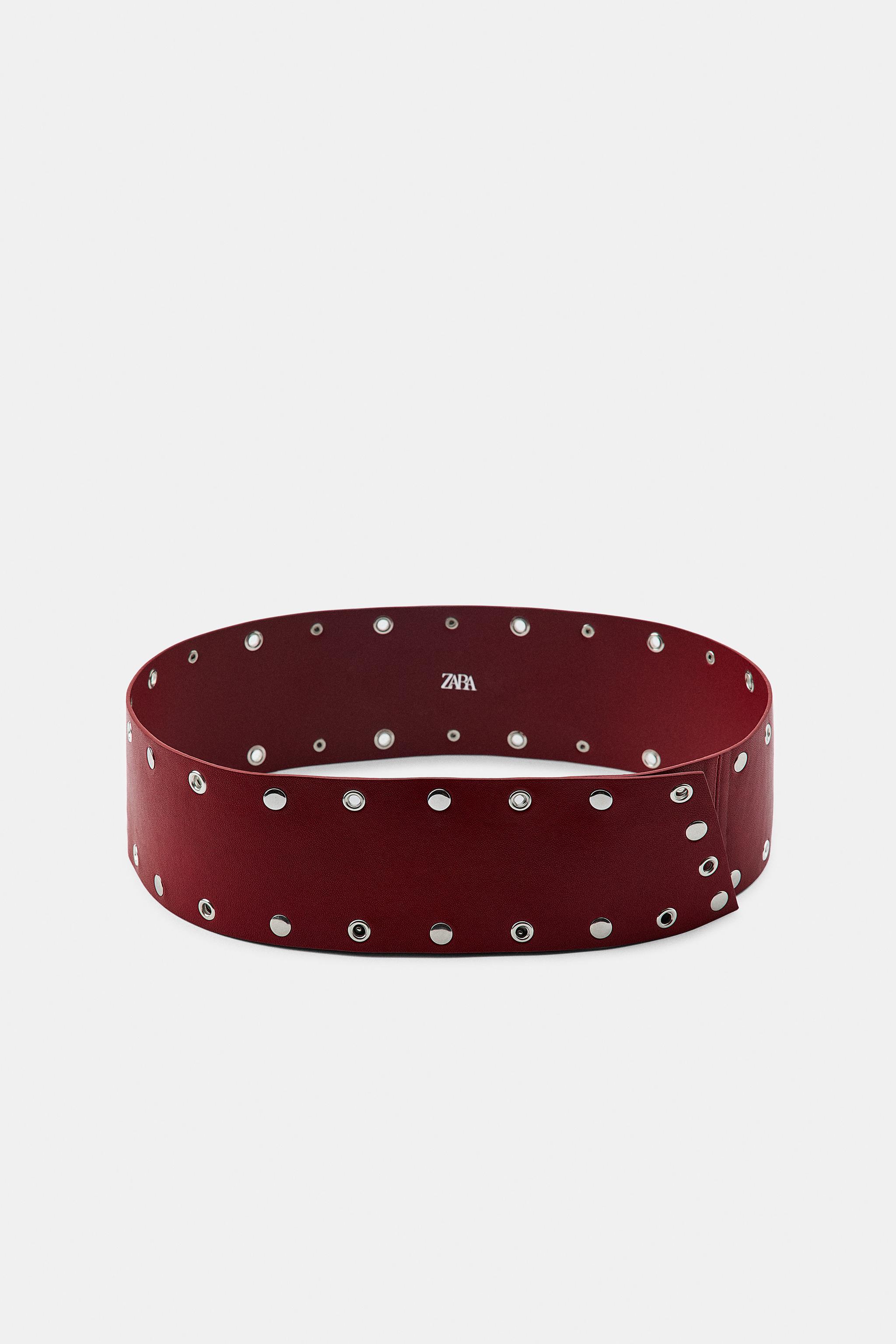 100% Leather Studded Cummerbund Belt