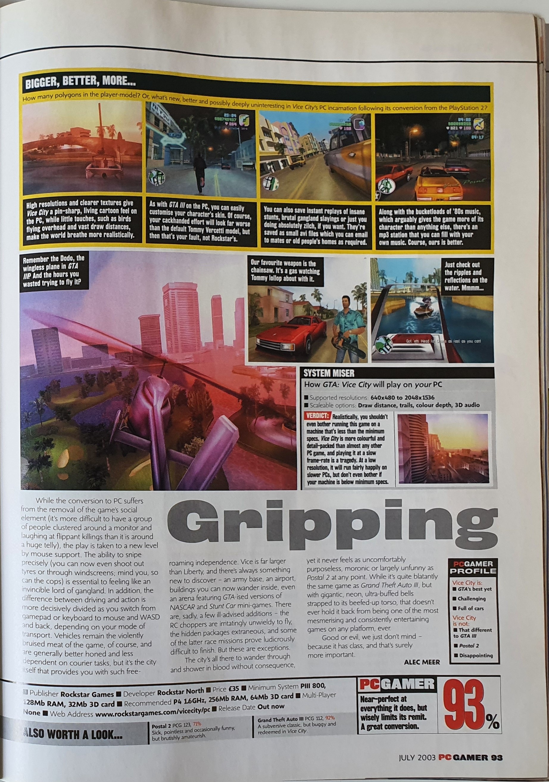 Vice City review, 2003