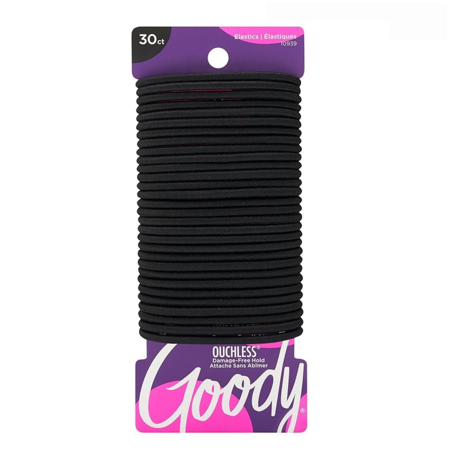 Amazon.com : Goody Ouchless Hair Elastics, 30 Count Black, No Pull, No Breakage, Tangle-Free Hair Ties for Thick, Curly &amp;amp; Textured Hair, Long-Lasting Ponytail Holders, Great Stocking Stuffer &amp;amp; Gift for Women &amp;amp; Men : Beauty &amp;amp; Personal Care