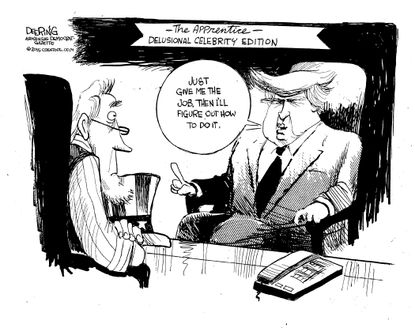 Political cartoon Celebrity Apprentice