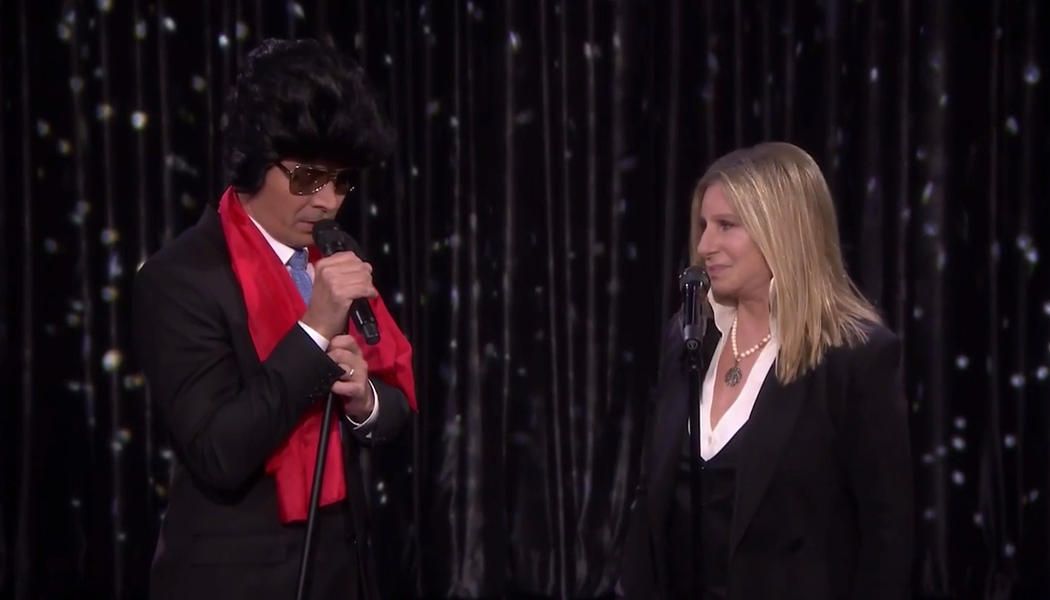 Barbra Streisand performs her duets with Jimmy Fallon, in multiple characters